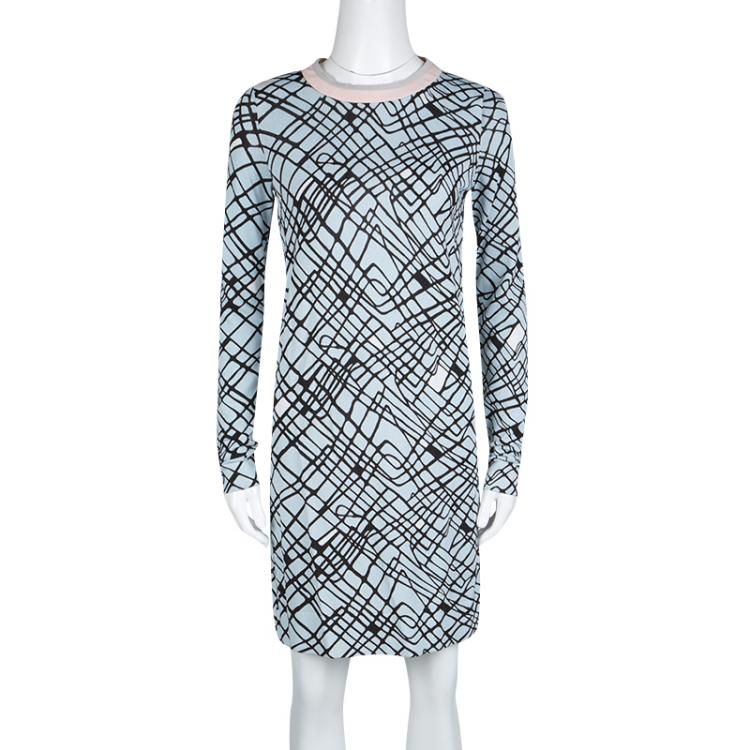 مملوكة مسبقًا Diane Von Furstenberg Multicolor Raw Edged Neck Detail Jenetta Dress XS