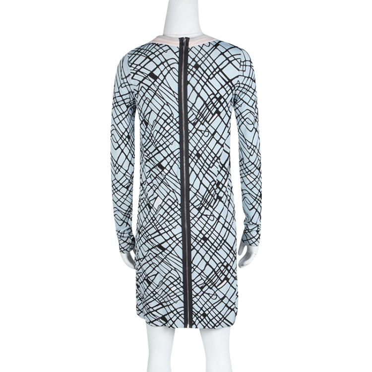 مملوكة مسبقًا Diane Von Furstenberg Multicolor Raw Edged Neck Detail Jenetta Dress XS