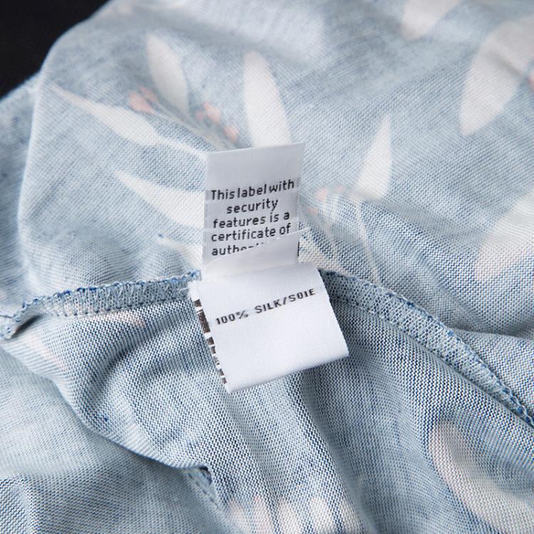 Pre Owned Diane Von Furstenberg Indigo Snake Leaves Print Silk Jersey New Julian Two Wrap Dress L