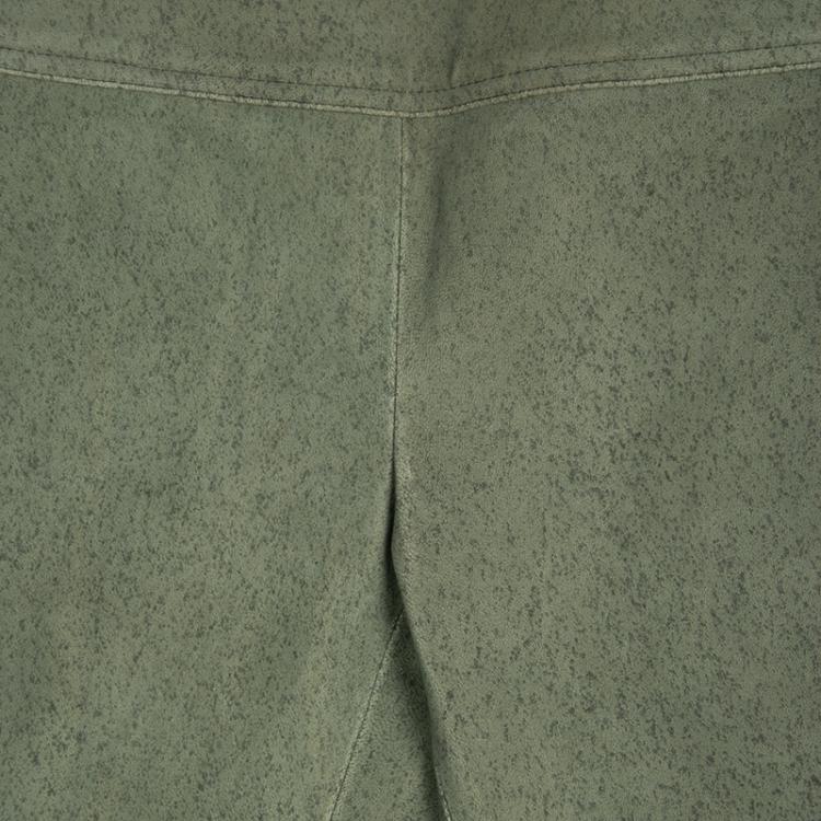 Pre Owned Diane Von Furstenberg Brown Weathered Suede Leather Skinny Gretel Pants S