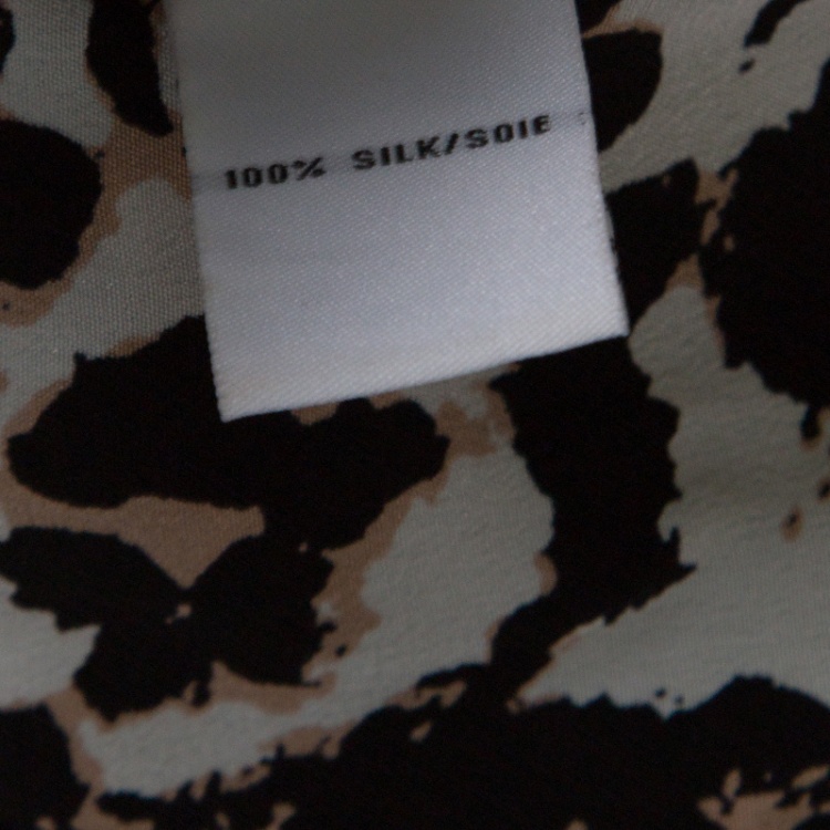 Pre Owned Diane Von Furstenberg Multicolor Printed Silk Amina Maxi Dress S
