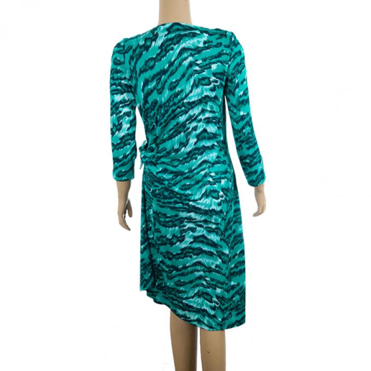 Pre Owned Diane Von Furstenberg Oletta Printed Dress M