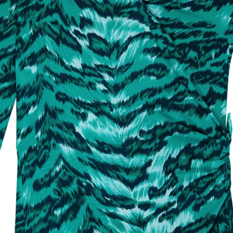 Pre Owned Diane Von Furstenberg Oletta Printed Dress M