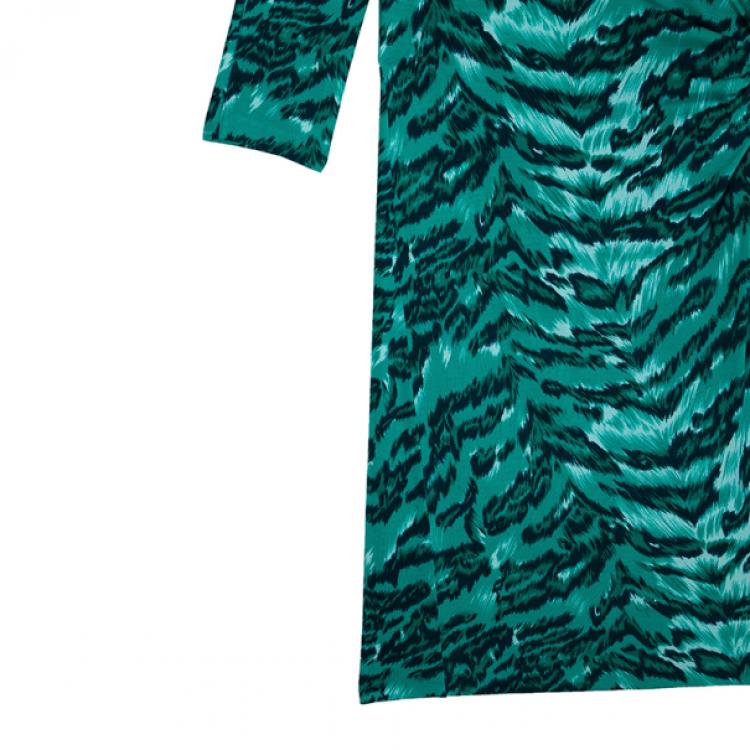 Pre Owned Diane Von Furstenberg Oletta Printed Dress M