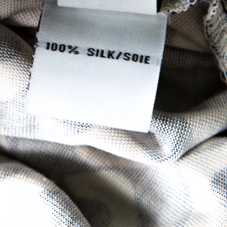 مملوكة مسبقًا Diane Von Furstenberg Monochrome Printed Silk Jersey New Jeane Two Wrap Dress M