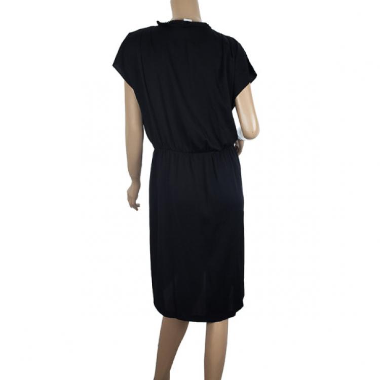 Pre Owned Diane Von Furstenberg Mateo Black Dress XL