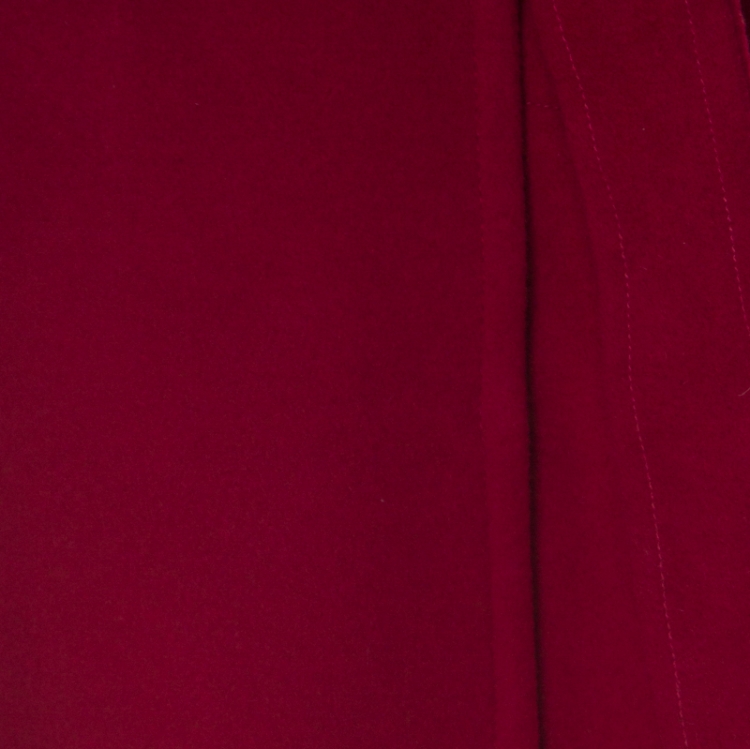 Pre Owned Diane von Furstenberg Red Felted Wool Sabrina Coat M