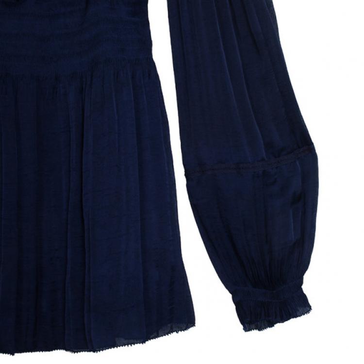 Pre Owned Diane Von Furstenberg Matador Long Sleeve Top S