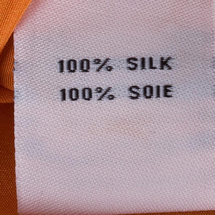 Pre Owned Diane von Furstenberg Tangerine New Eris Top S