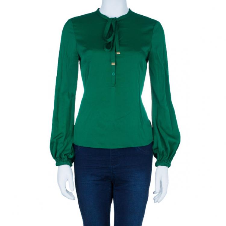 Pre Owned Diane von Furstenberg Whitman Stretch Silk Top S