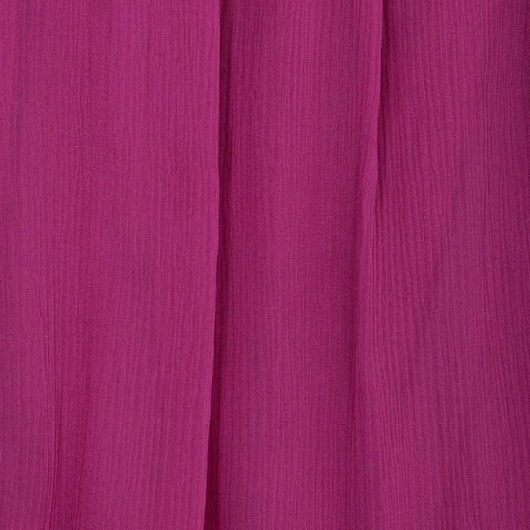 Pre Owned Diane Von Furstenberg Marston Fuschia Silk Top XS