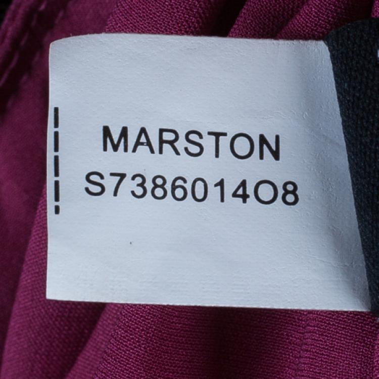 Pre Owned Diane Von Furstenberg Marston Fuschia Silk Top XS