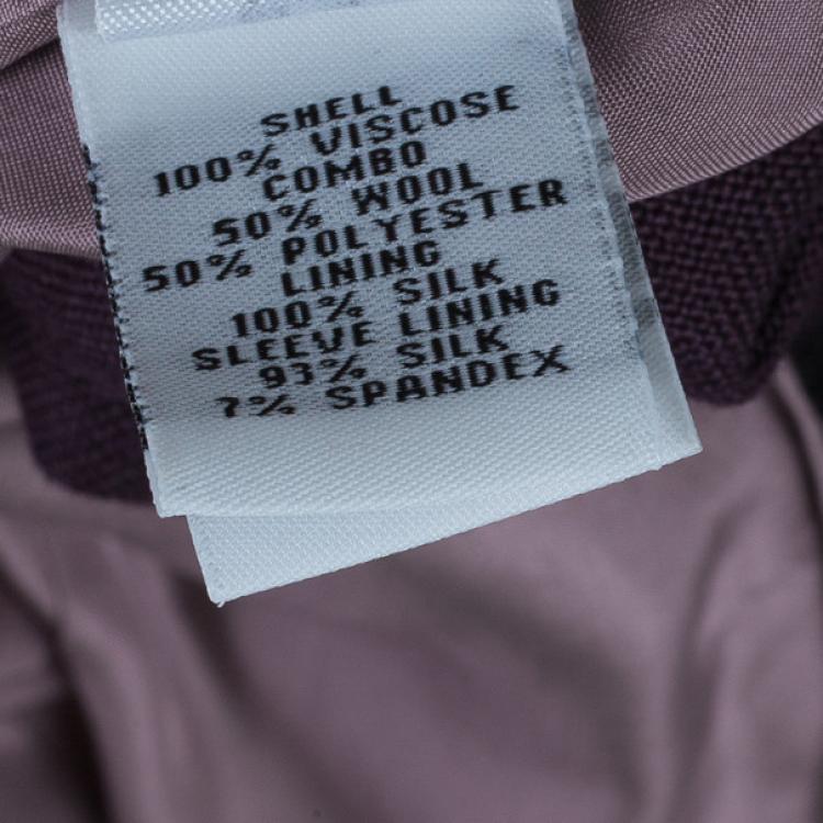 Pre Owned Diane Von Furstenberg Plum Plaxico Blazer S
