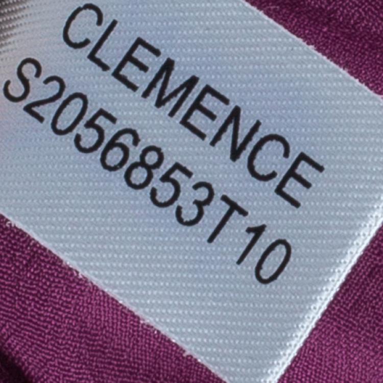 Pre Owned Diane Von Furstenberg Clemence Pleated Sleeve Fuchsia Top M