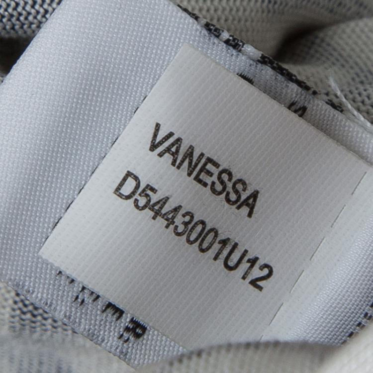 Pre Owned Diane Von Furstenberg Monochrome Vanessa Wrap Dress S