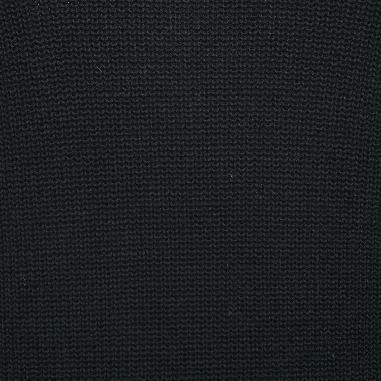 Pre Owned Kenzo Black Knit Logo Detail Sleeve Midi Dress M