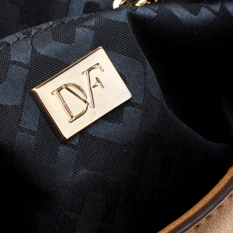 Pre Owned Diane Von Furstenberg Python and Leather 440 Envelope Clutch