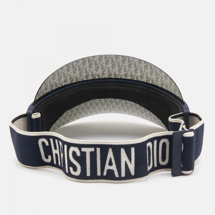 Pre Owned Christian Dior Blue Dior Oblique Visor