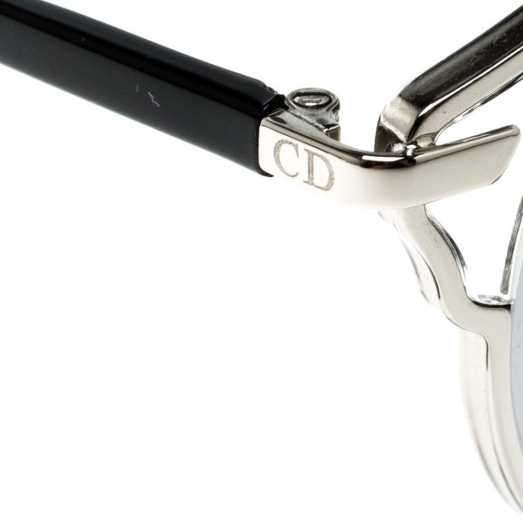 Pre Owned Dior Silver Mirrored APPDC So Real Round Sunglasses
