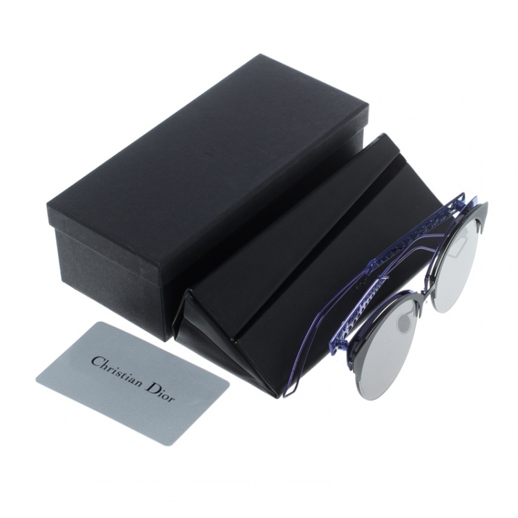 Pre Owned Dior Blue/Black G5V2K Diorama Club Sunglasses