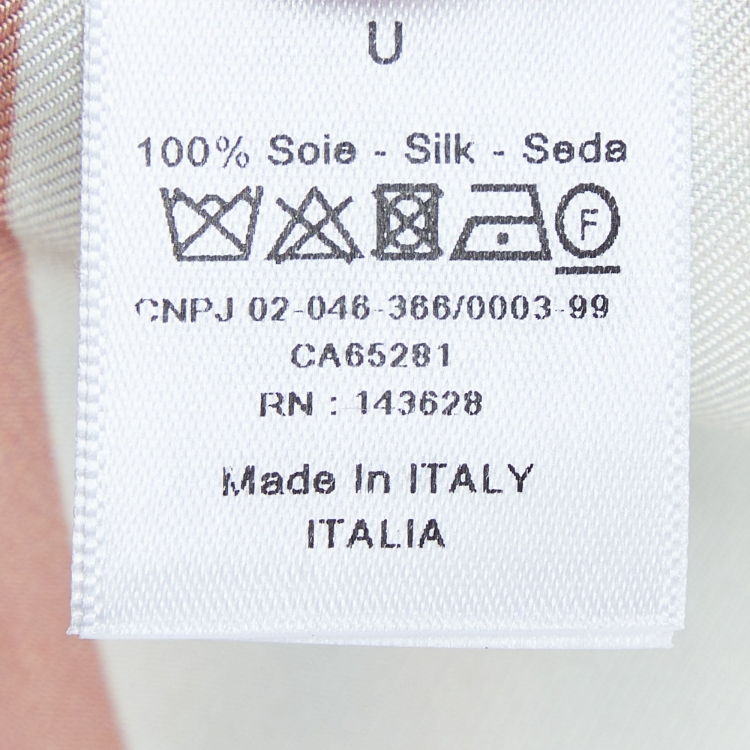 Pre Owned Christian Dior Pink D-Millefiori Mitzah Printed Silk Bandeau Scarf