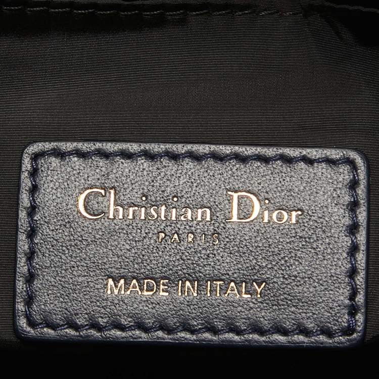 Pre Owned Dior Blue Toile de Jouy Reverse Jacquard Canvas 30 Montaigne Cosmetic Pouch