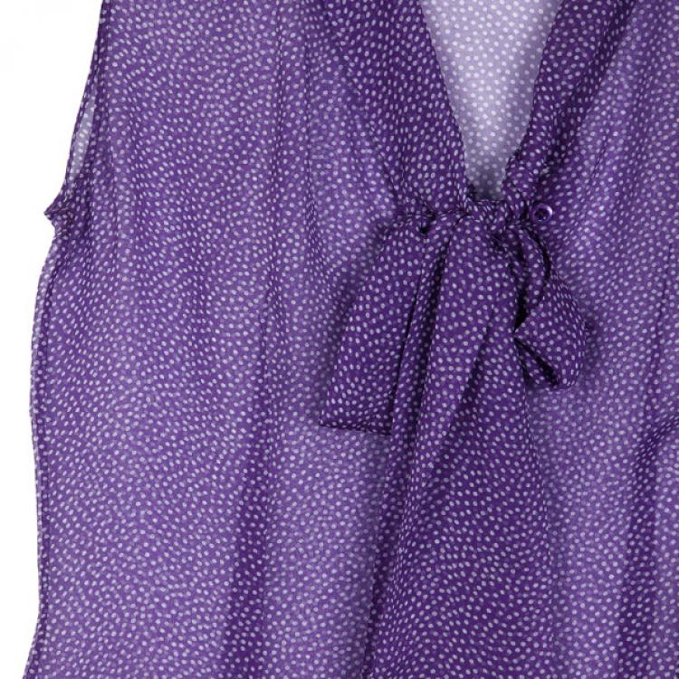 Pre Owned Dior Chiffon Scarf Top M