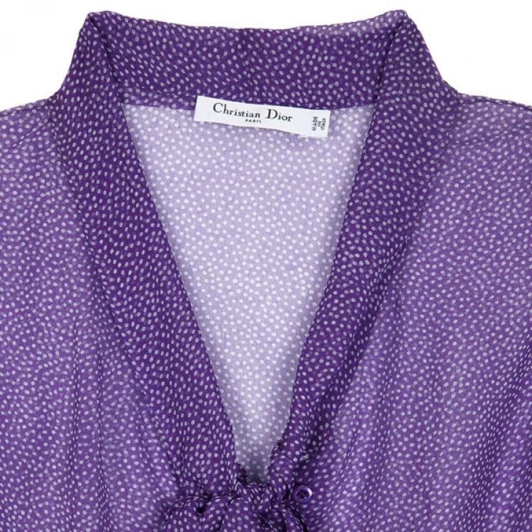 Pre Owned Dior Chiffon Scarf Top M