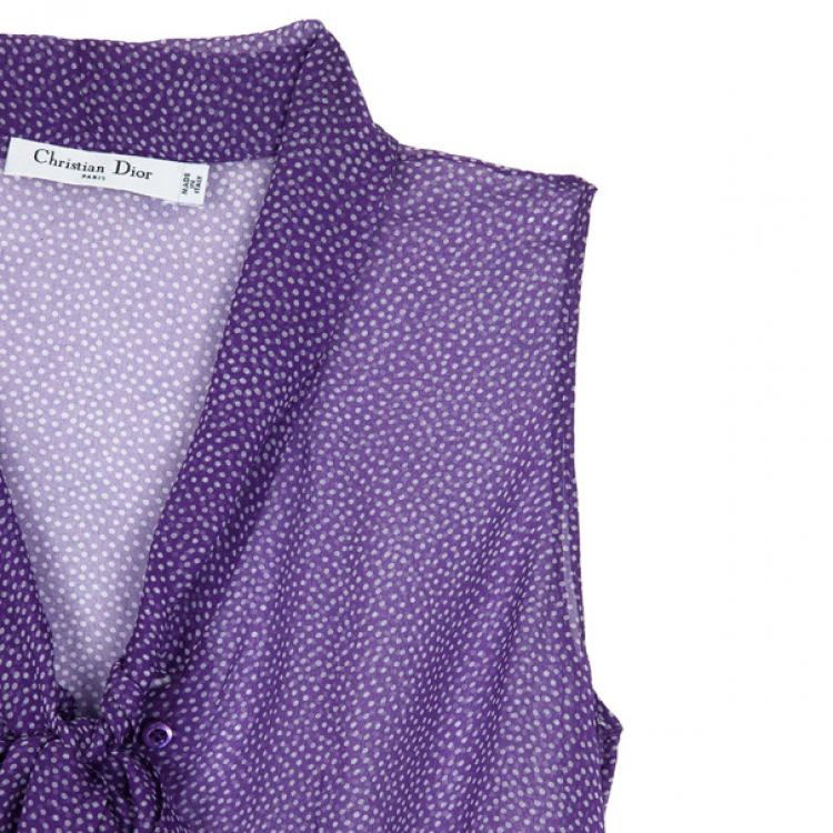 Pre Owned Dior Chiffon Scarf Top M