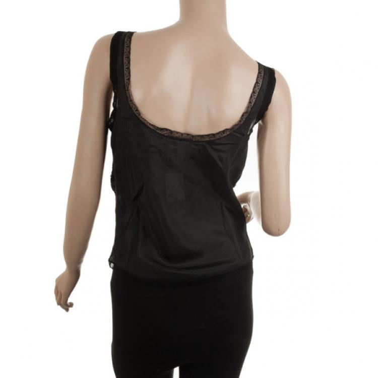 Pre Owned Dior Black Lace Camisole M