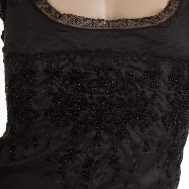 Pre Owned Dior Black Lace Camisole M