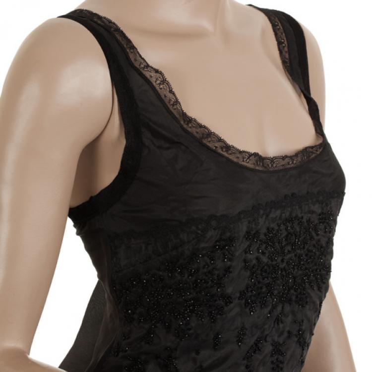 Pre Owned Dior Black Lace Camisole M