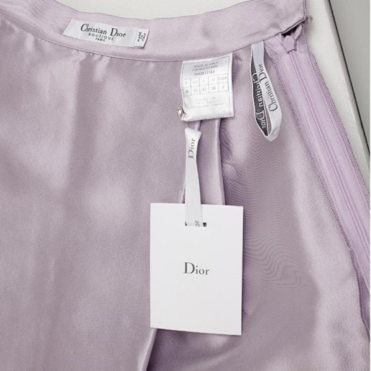 Pre Owned Dior Purple Tulle Flared Skirt M