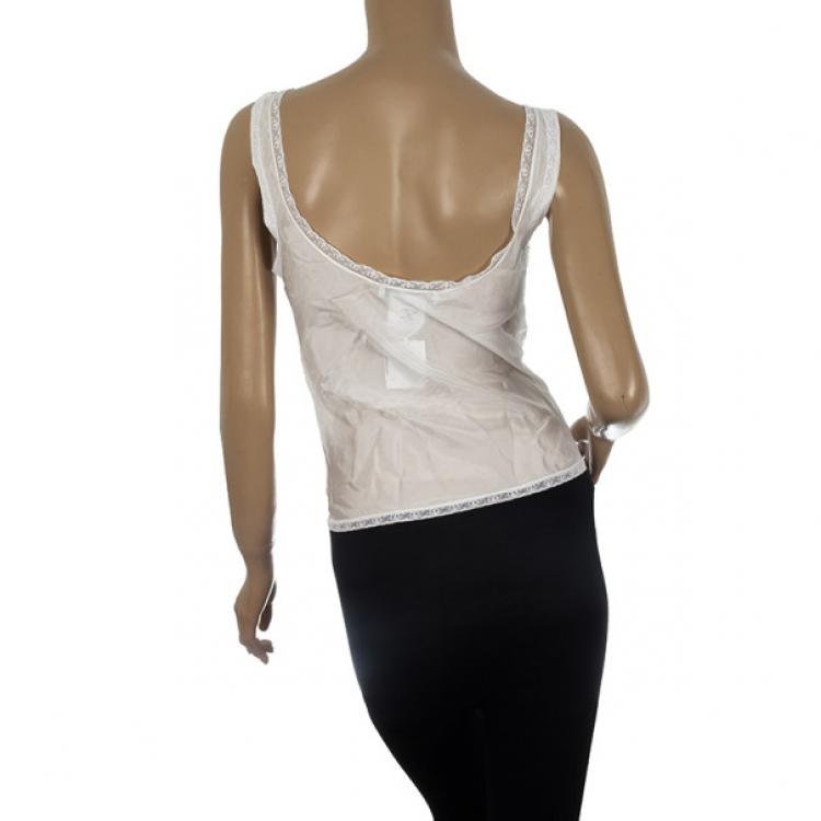 Pre Owned Dior White Lace Camisole
