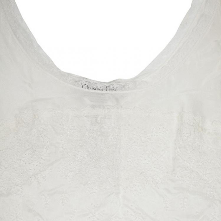 Pre Owned Dior White Lace Camisole