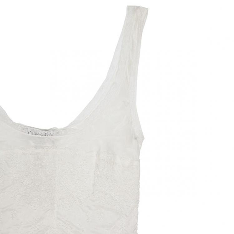 Pre Owned Dior White Lace Camisole