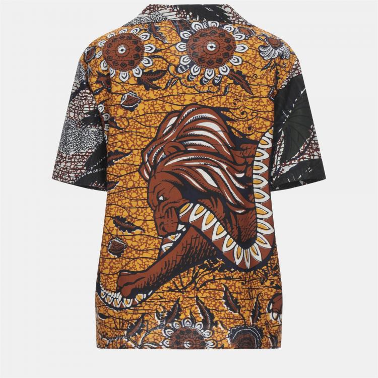 Pre Owned Dior Multicolor Printed Cotton Shirt L (FR 40)