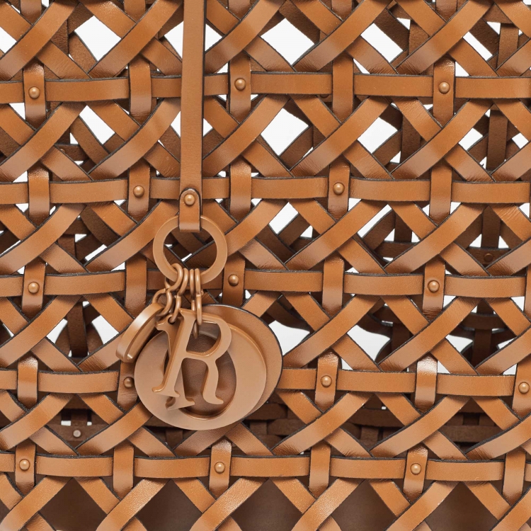 Pre Owned Dior Brown Woven Leather DiorCabas Tote 