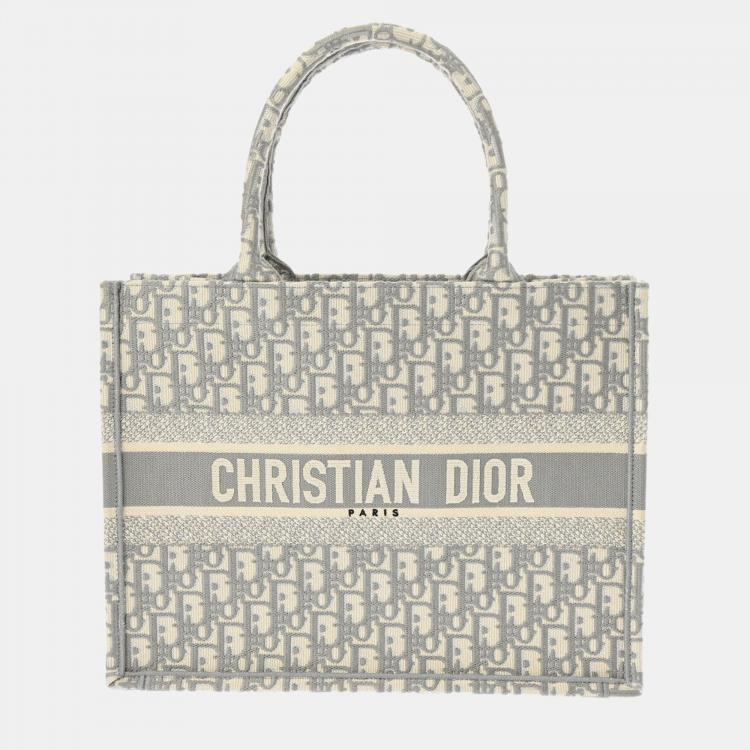 Dior Grey Canvas Medium Book Tote Bag Dior | The Luxury Closet