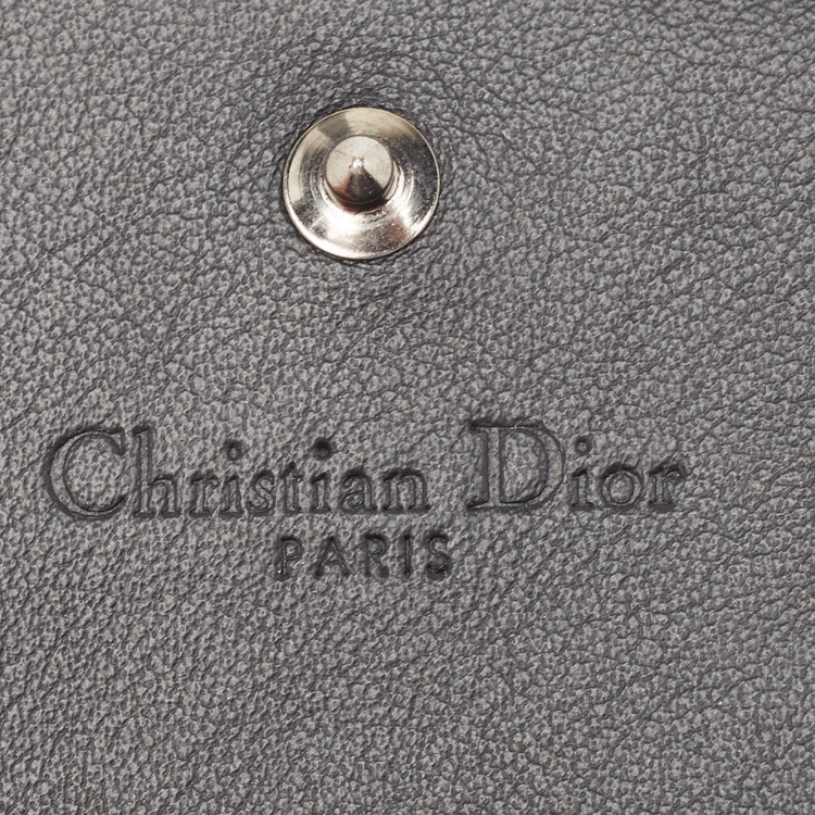 Pre Owned Dior Multicolor Toile de Jouy Print Leather Lady Dior Flap Wallet