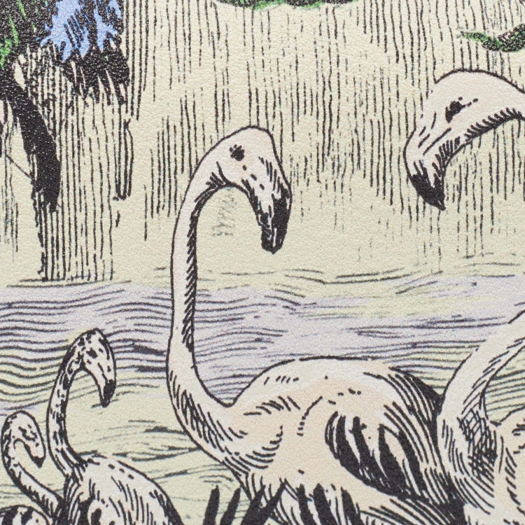 Pre Owned Dior Multicolor Toile de Jouy Print Leather Lady Dior Flap Wallet