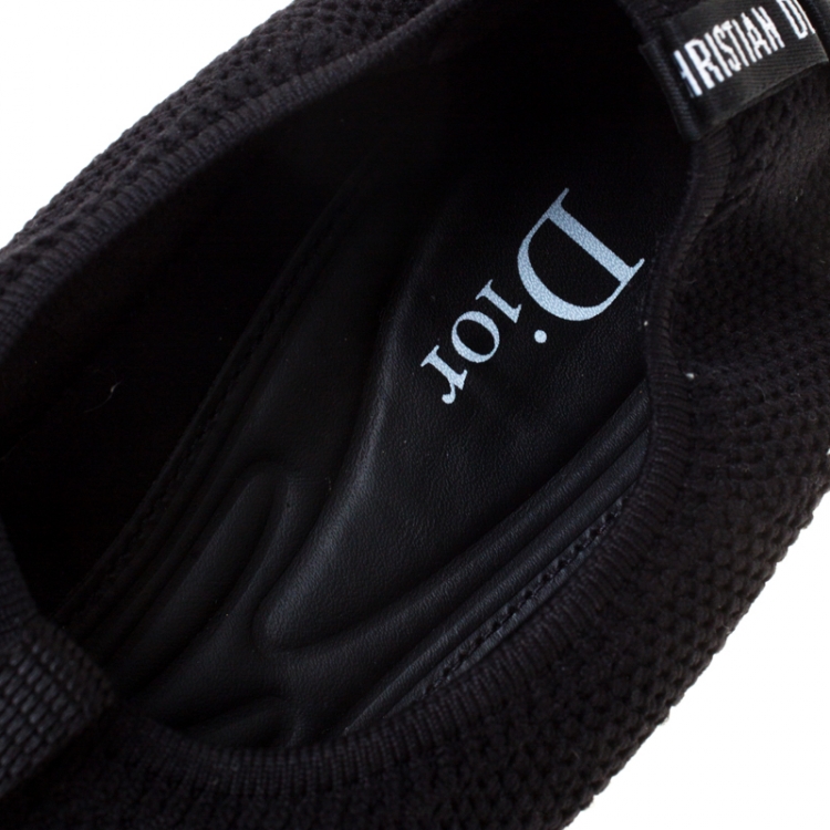 Pre Owned Dior Black Mesh Fusion Sneakers Size 38.5