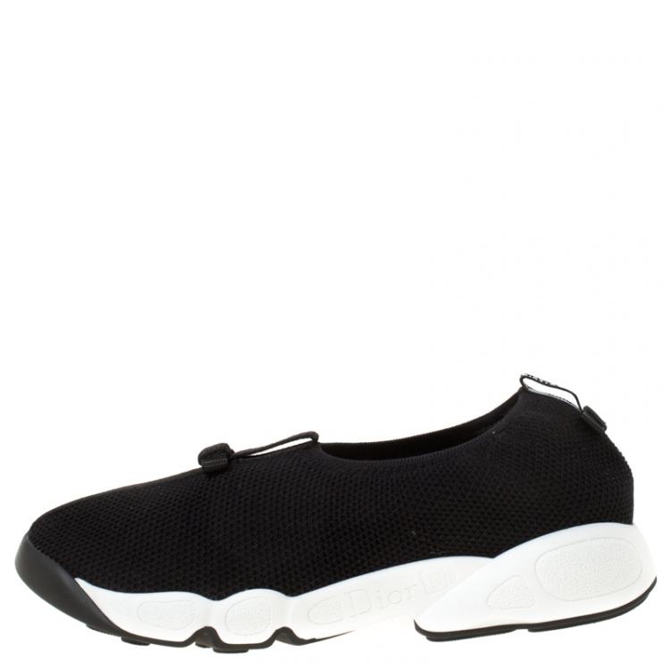 Pre Owned Dior Black Mesh Fusion Sneakers Size 38.5