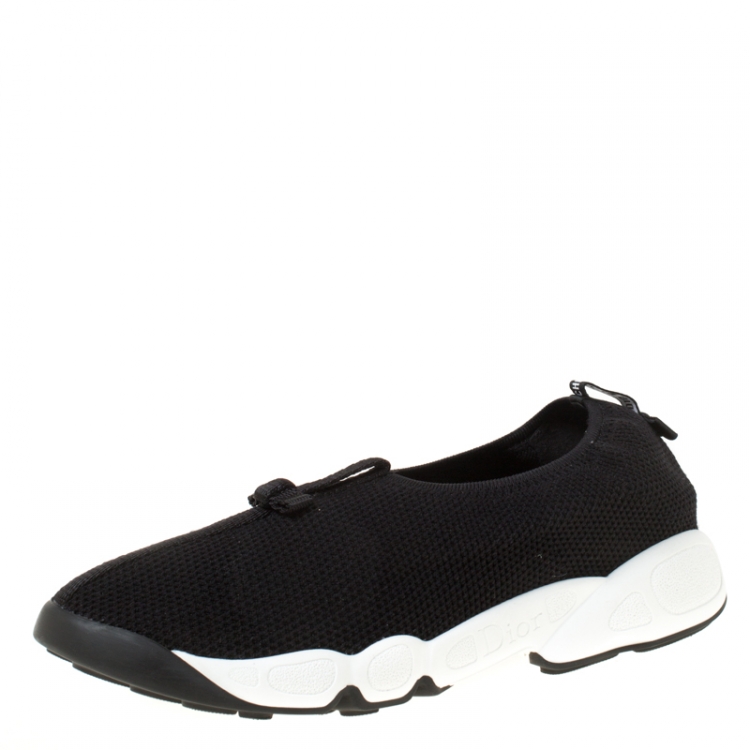 Pre Owned Dior Black Mesh Fusion Sneakers Size 38.5