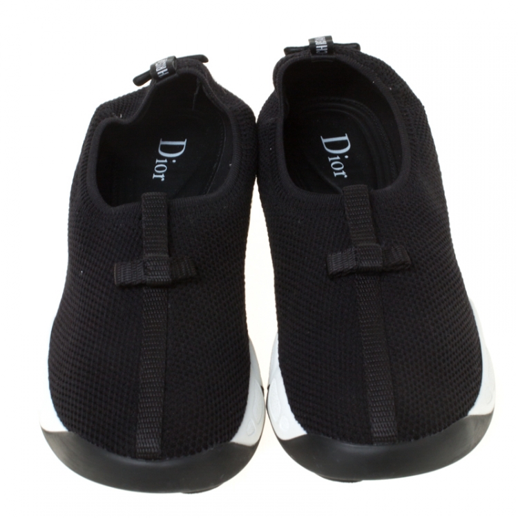 Pre Owned Dior Black Mesh Fusion Sneakers Size 38.5