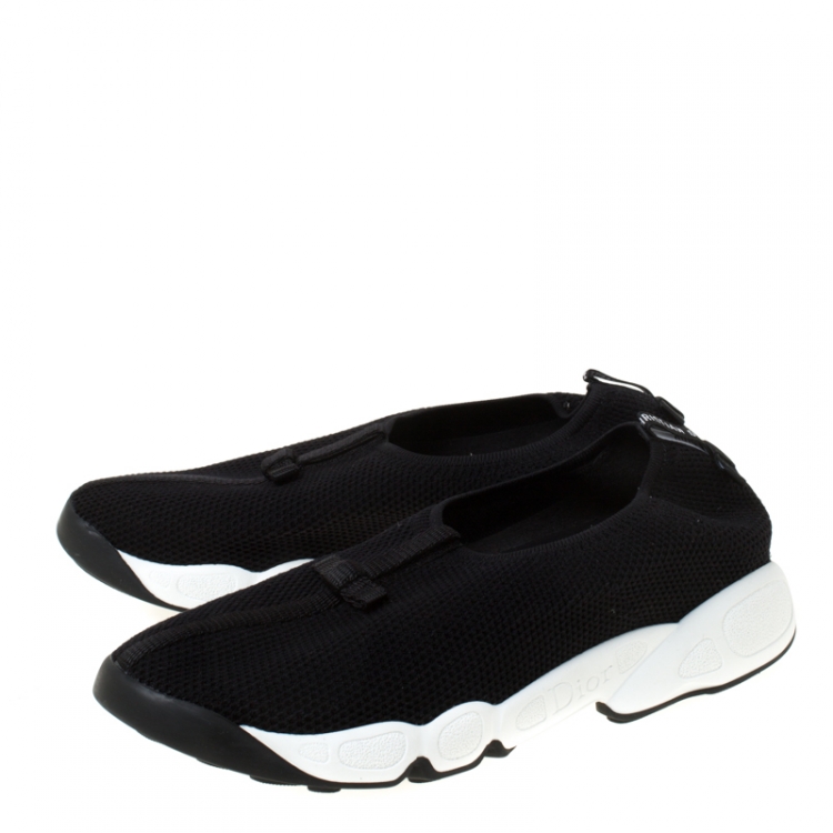 Pre Owned Dior Black Mesh Fusion Sneakers Size 38.5