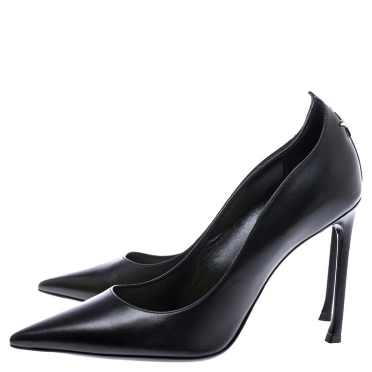 Pre Owned Dior Black Leather Nova Pointed Toe Pumps Size 41