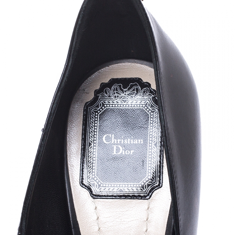 Pre Owned Dior Black Leather Nova Pointed Toe Pumps Size 41