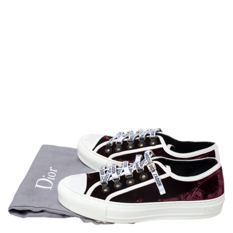 burgundy dior sneakers