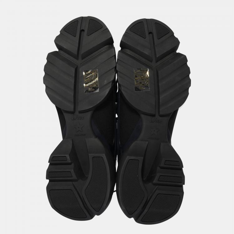 مملوكة مسبقًا Dior Black Technical Fabric D-Connect Sneakers EU 39